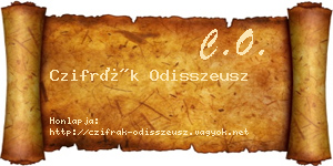 Czifrák Odisszeusz névjegykártya